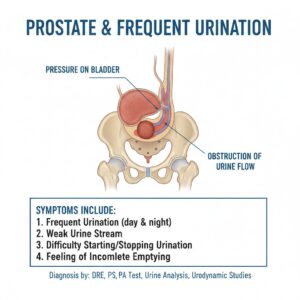 How do you know that the prostate is causing frequent urination