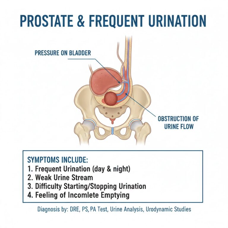 How do you know that the prostate is causing frequent urination